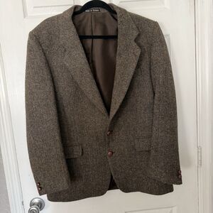 Dunn & Co Harris Tweed Sport Coat 100% Scottish Wool 42 Vintage Academic Core